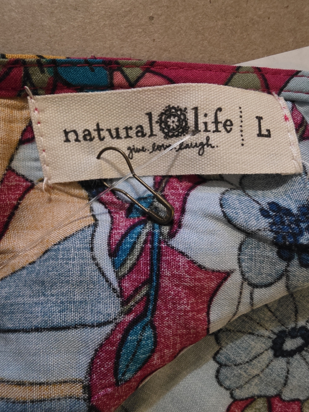 NATURAL LIFE Floral Tiered Maxi Dress - Pink, Blue, Yellow - Picture 2 of 6